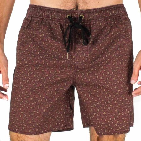 Afends Baywatch Gangsters Leopard Broadshorts Front