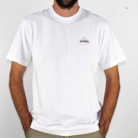 Afends Happy Hour Short Sleeve White Tee Front