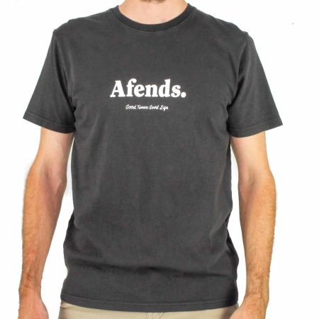 Afends Good Life Charcoal Short Sleeve Tee Front