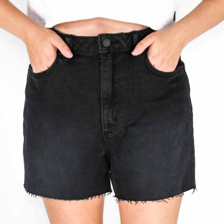 Lee High Relaxed Black Short Front