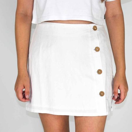 Roxy Coco Tiki Snow White Skirt Front