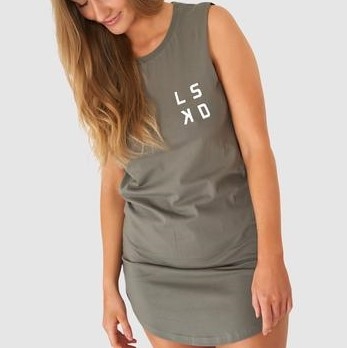 LSKD Cashflow Moss Dress Front