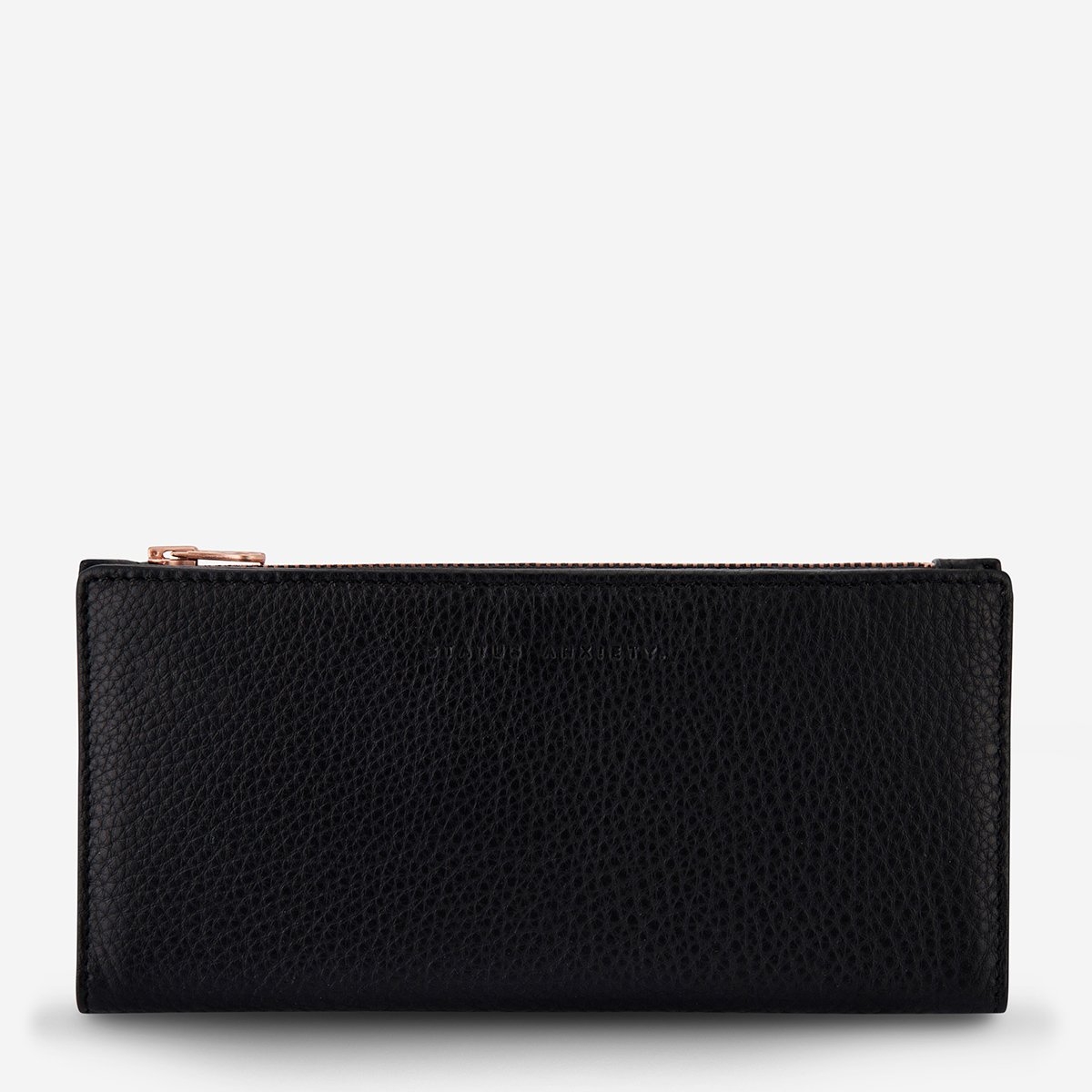 Status Anxiety In The Beginning Black Wallet-Front