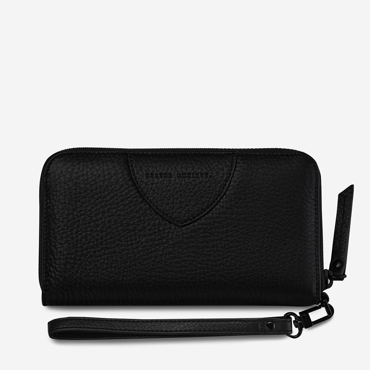 Status Anxiety Moving On Black Wallet-Front