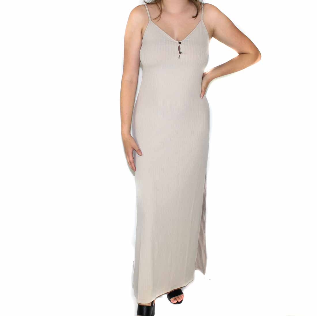 Rusty Sable Bondi Maxi Dress-Front