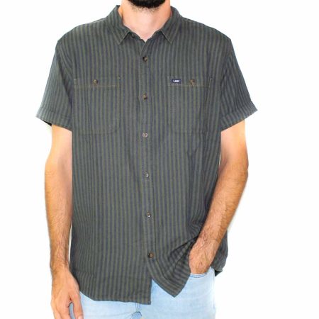 Lee Ryse Short Sleeve Stripe Shirt-Front